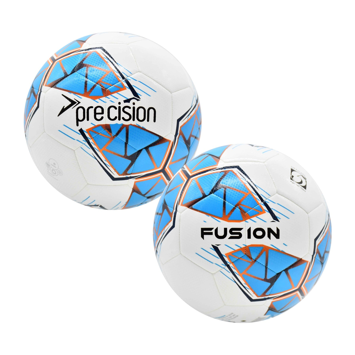 Precision Fusion FIFA Basic Training Football for soccer practice, featuring a durable design and official size and weight.