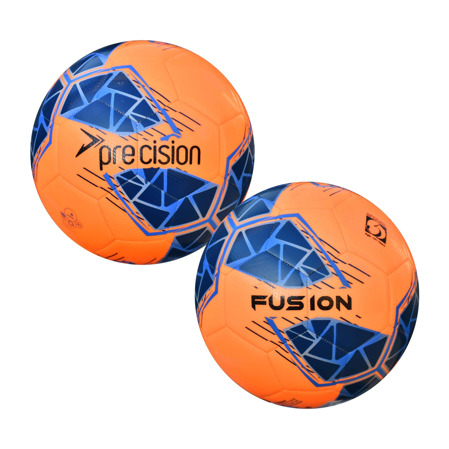 Precision Fusion FIFA Basic Training Football, sporting goods ball with white and black panels, designed for soccer practice and training.