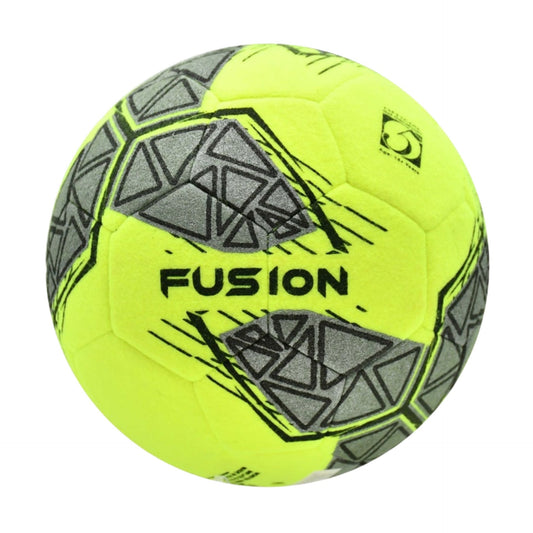 Precision Fusion Indoor Football 2024 with textured surface and bold branding, designed for indoor sports and gameplay.
