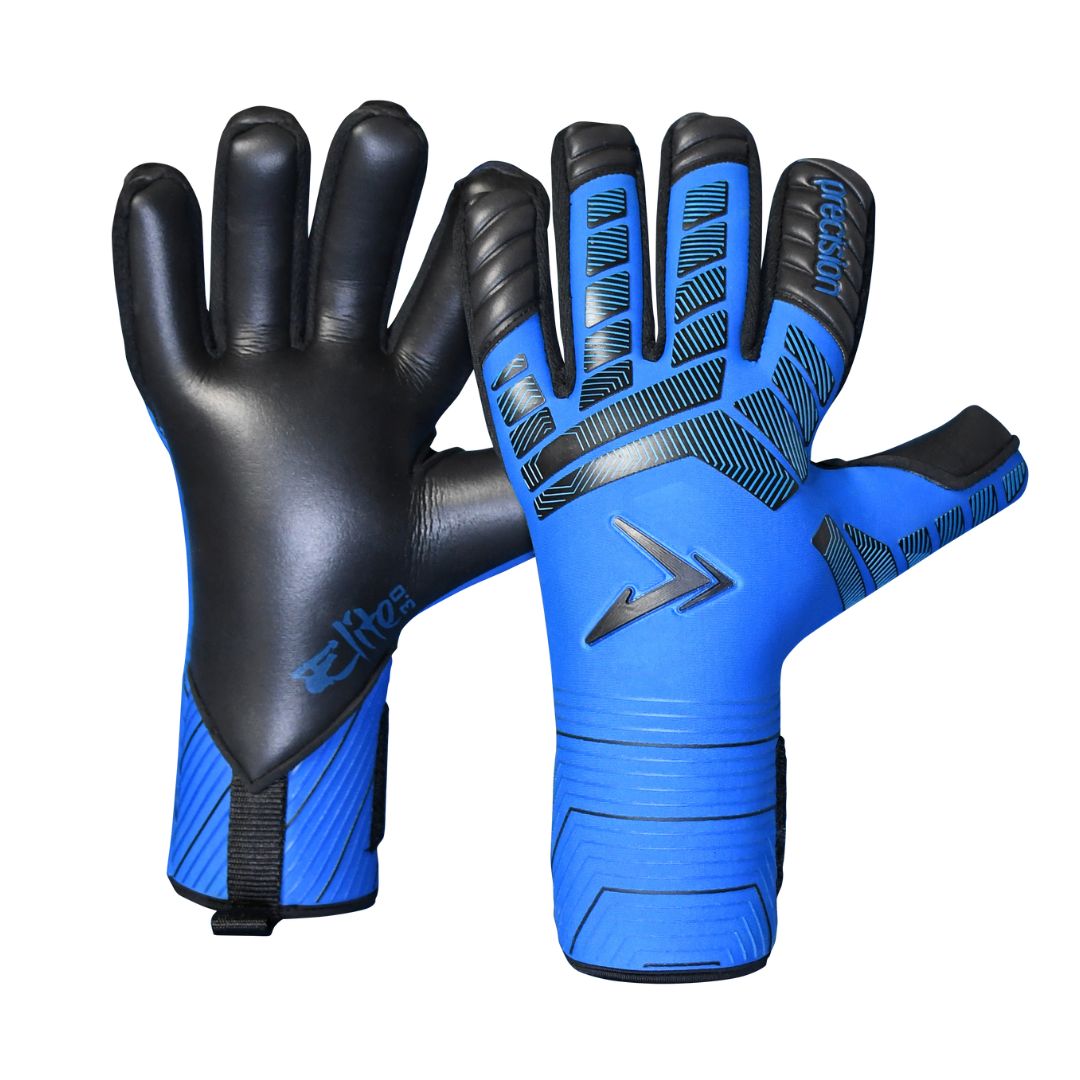 Precision Elite 3.0 Grip goalkeeper gloves with 4mm NB latex palm, designed for enhanced grip and protection during soccer matches.