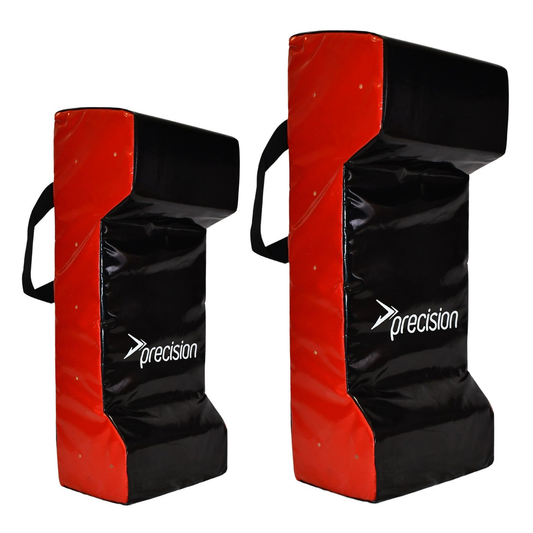 Precision Double Wedge Hit Shield for sporting goods, showing a sturdy, double-wedge design with branding details.