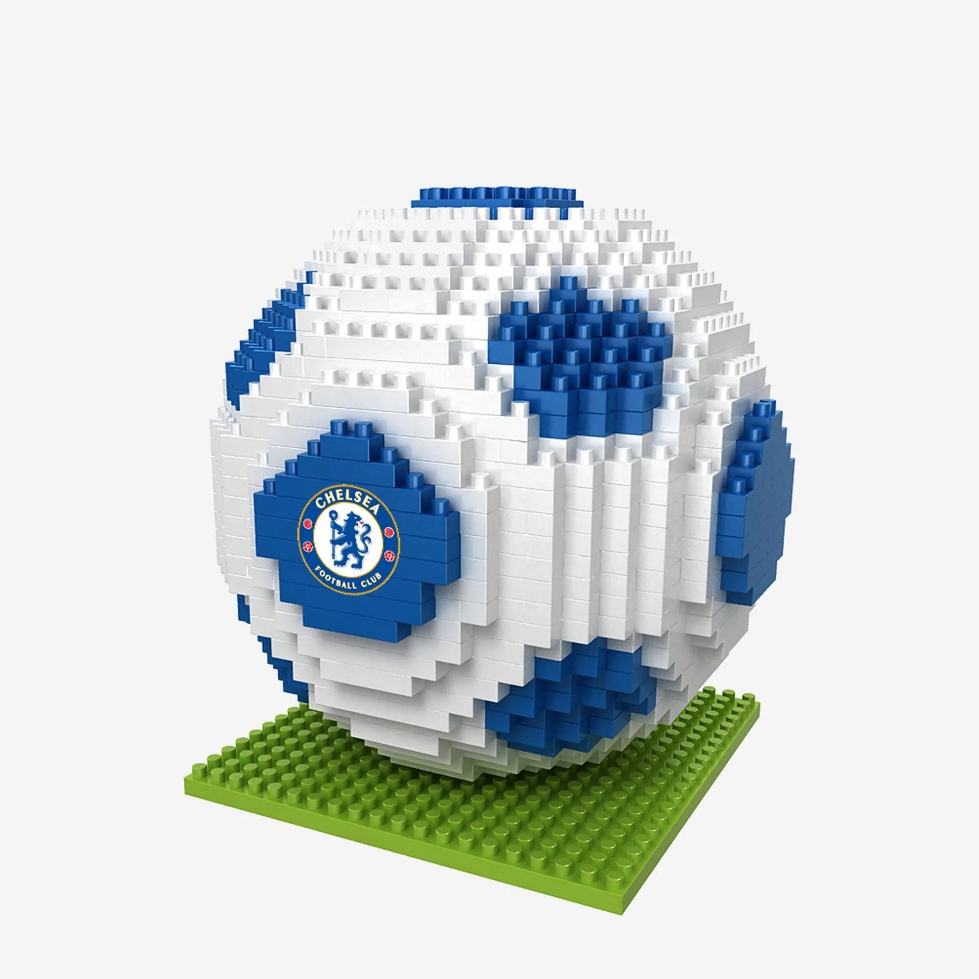 Foco Team Merchandise 3D BRXLZ Football toy made of small interlocking plastic pieces, detailed with team colors and branding.
