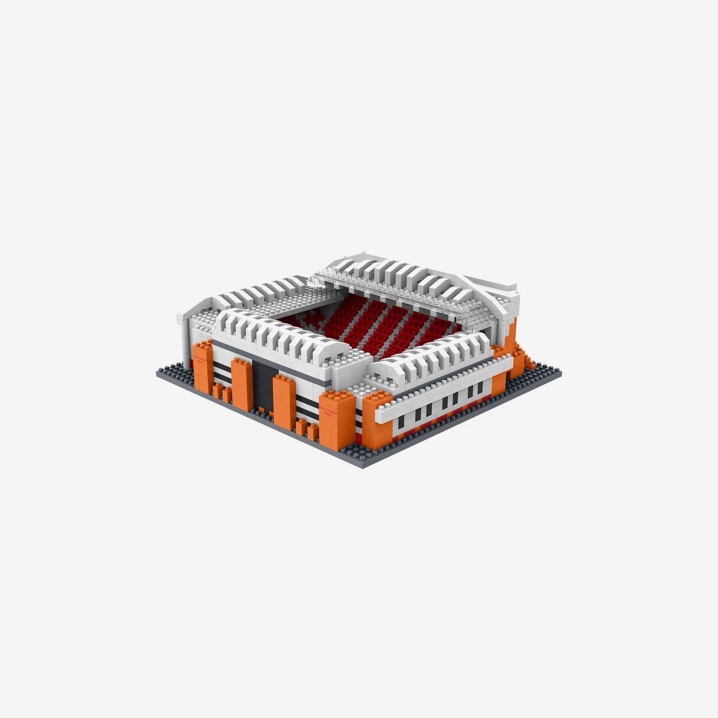 Foco Team Merchandise 3D Mini BRXLZ Stadium, a detailed miniature sports stadium made from colorful bricks, sporting a team logo.