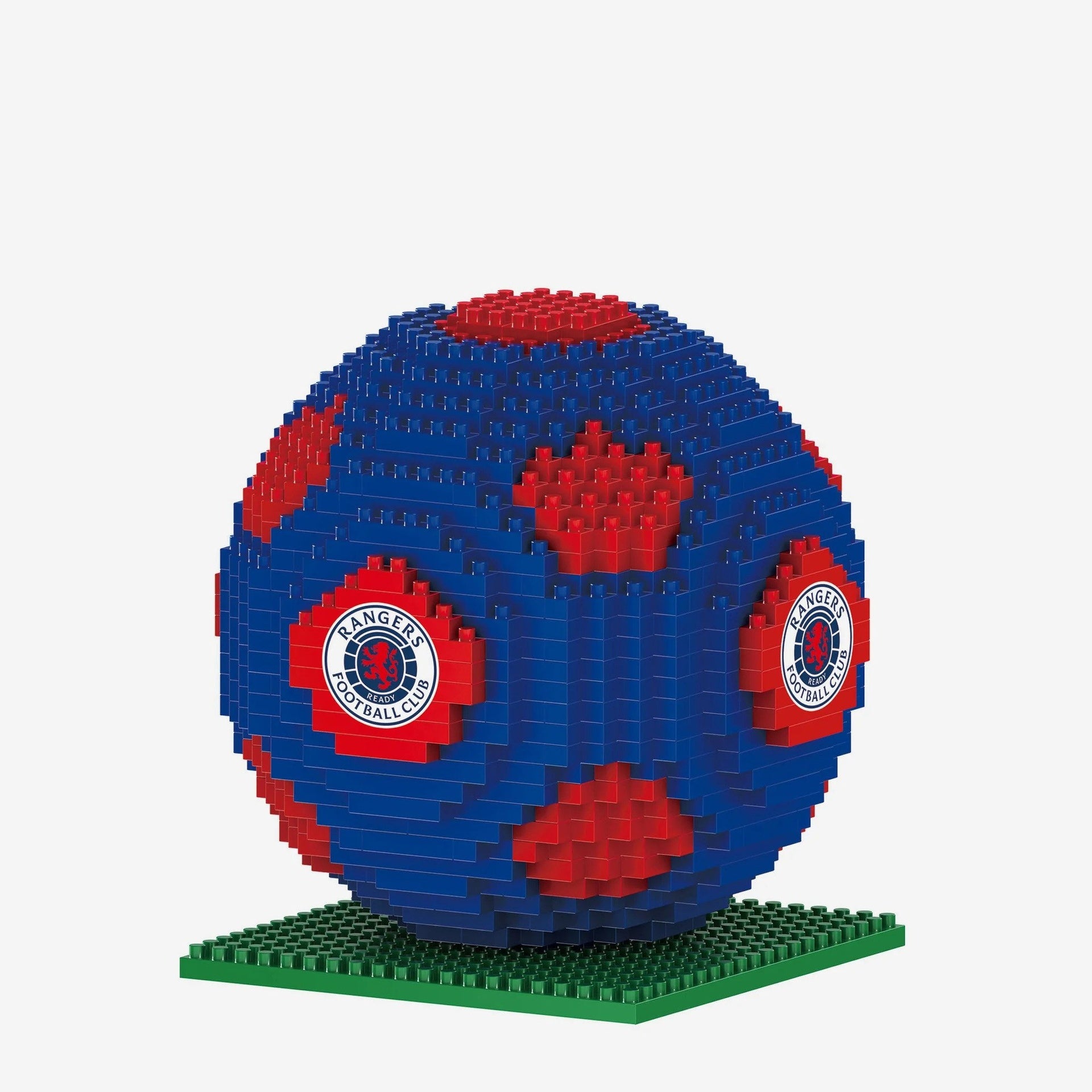 Foco Team Merchandise 3D BRXLZ Football made of colorful plastic bricks, detailed with team logo and realistic football design.