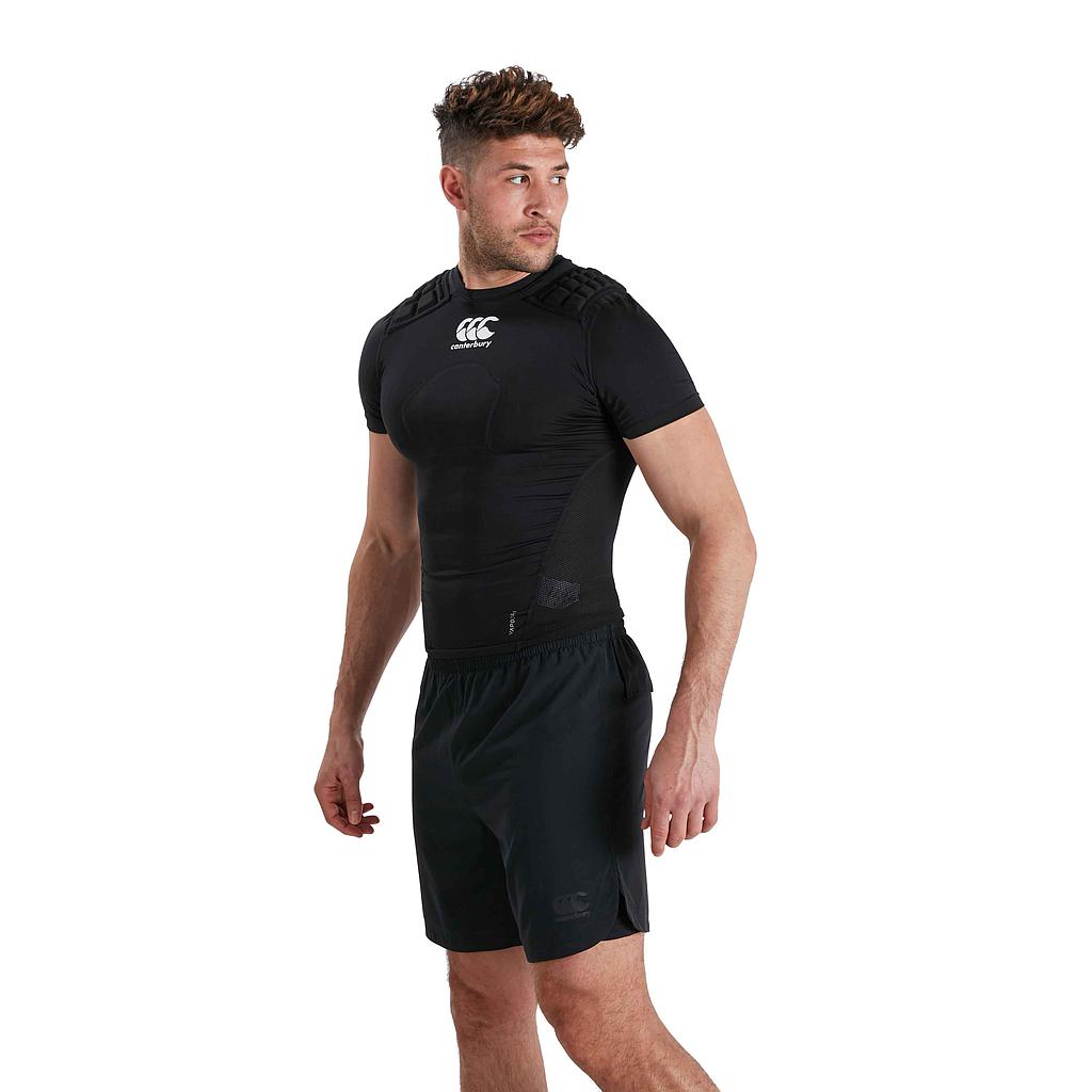 Canterbury Core Protection Vest for sporting goods, featuring durable padding and adjustable straps for rugby or contact sports.