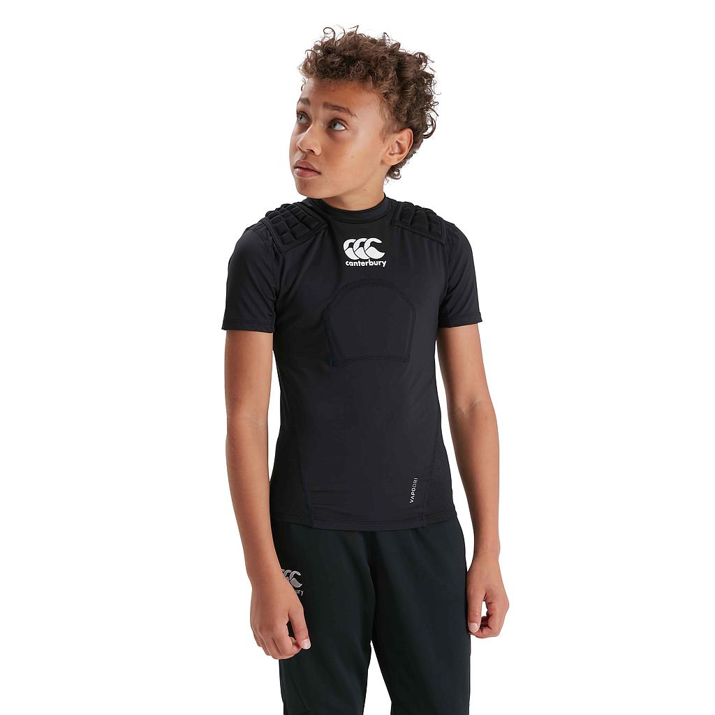 Junior Canterbury Protection Vest for sports, featuring padded design and adjustable straps for youth safety and comfort.