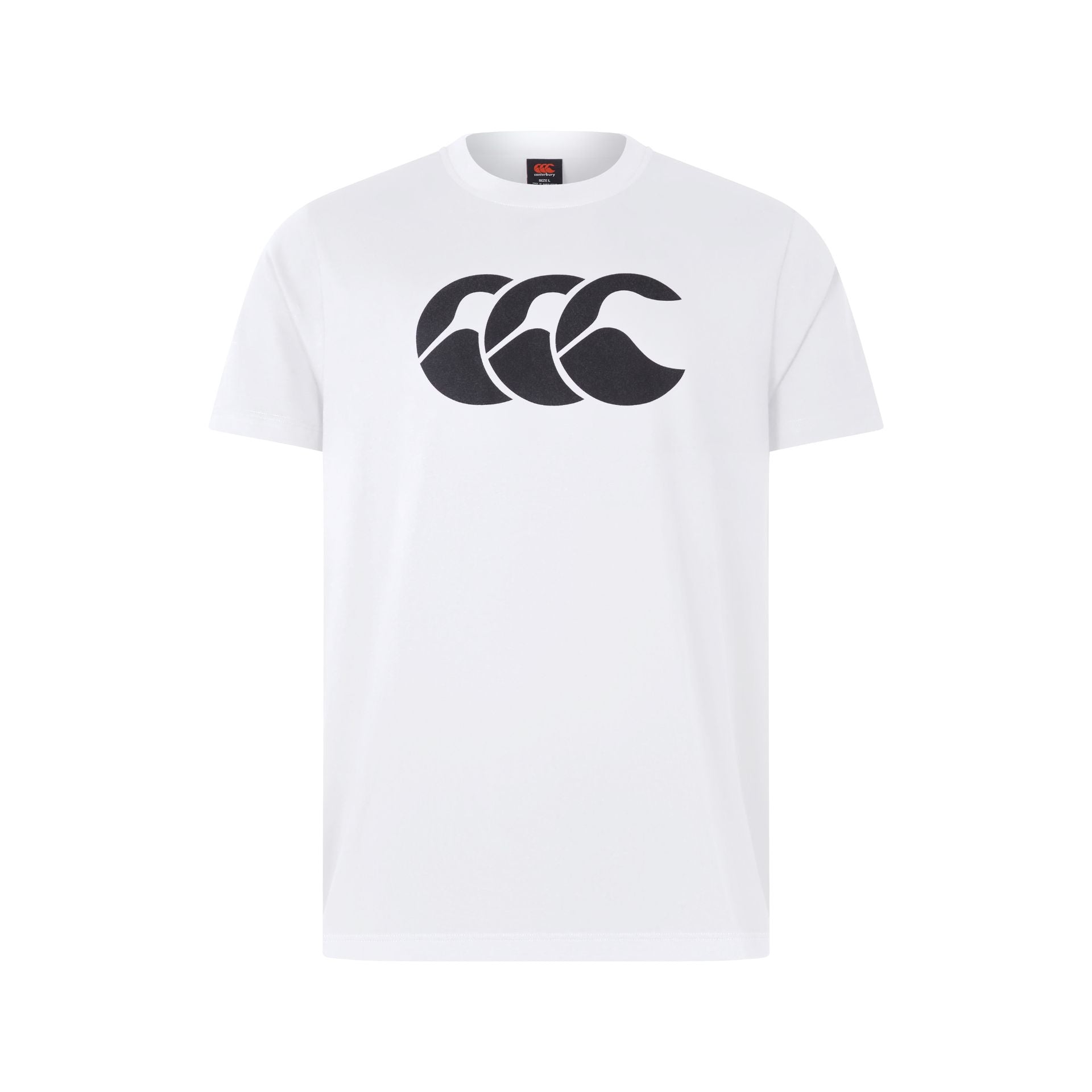 Canterbury Men's logo T-shirt featuring the Canterbury brand logo on the front, made from comfortable sports fabric.