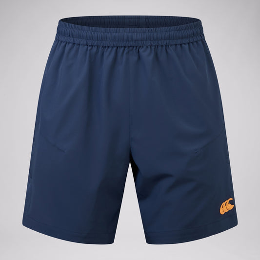 Canterbury woven 7-inch gym shorts for adults, featuring a comfortable fit and athletic design for sports and workouts.