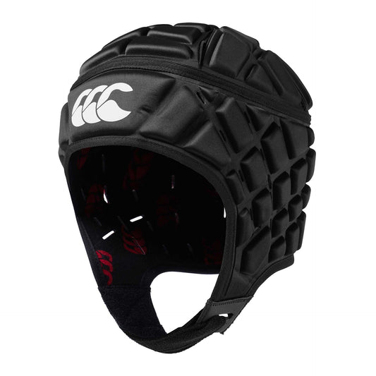 Canterbury Raze headguard for rugby, lightweight protective sports gear with adjustable straps and breathable fabric.