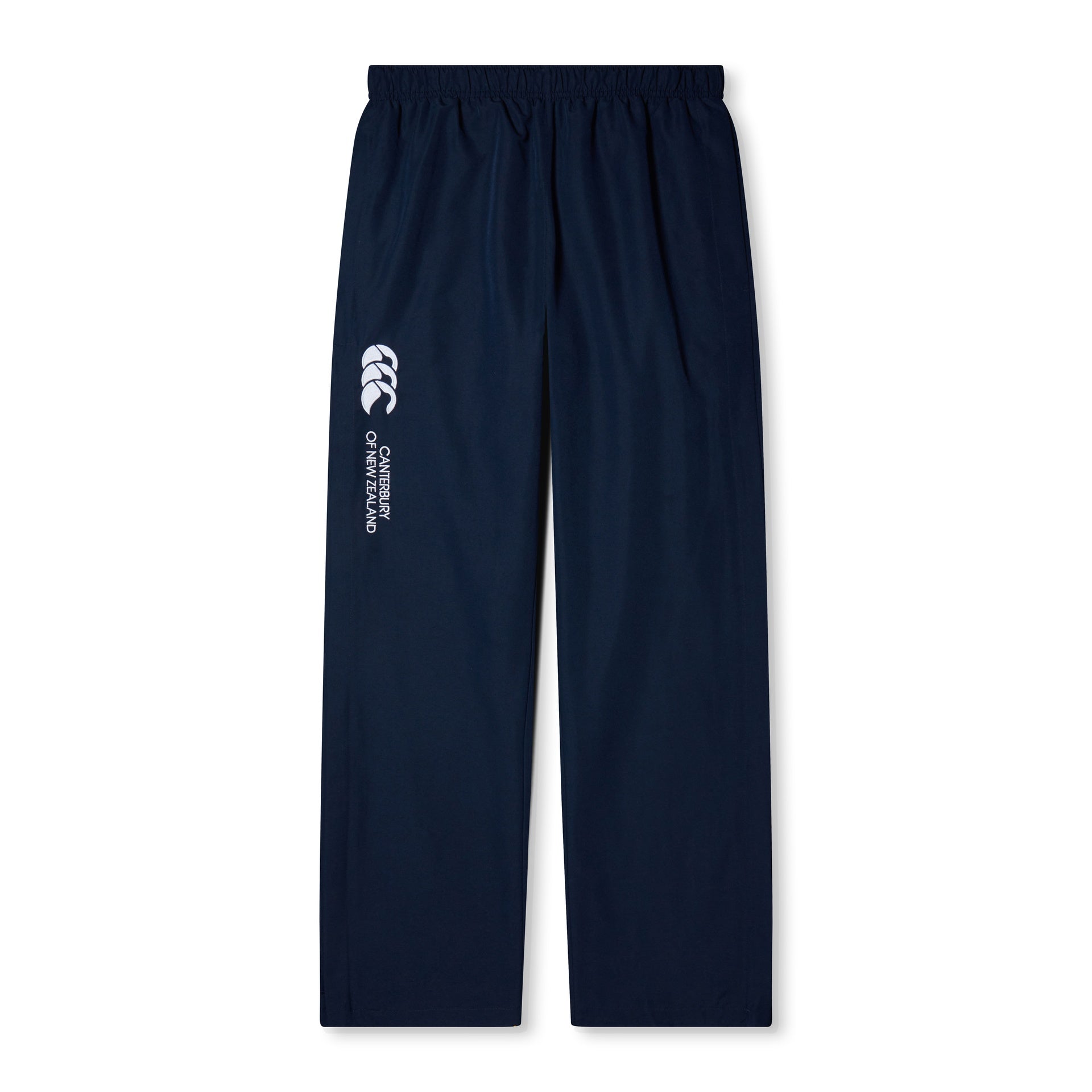 Canterbury women's open hem stadium pants in sporty fabric with relaxed fit, ideal for athletic or casual wear.