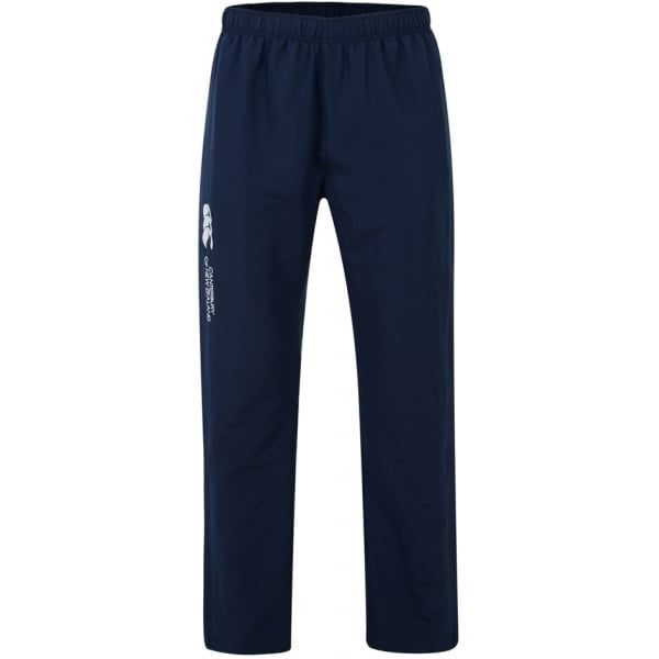 Canterbury Junior Open Hem Stadium Pants in gray with elastic waistband and open hem design, ideal for sports and active wear.
