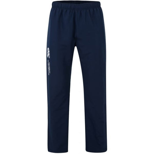 Canterbury Teen open hem stadium pants in athletic grey with side pockets and relaxed fit for sports and casual wear.