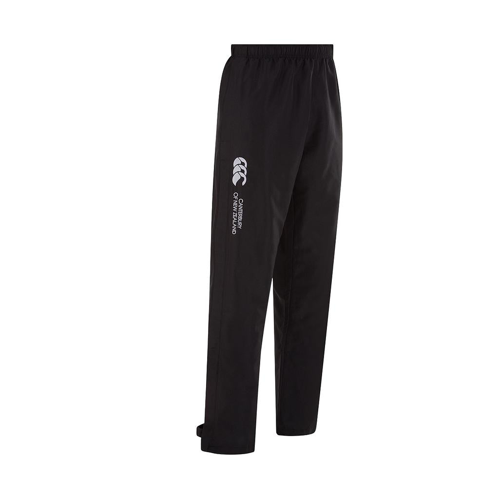 Canterbury Junior open hem stadium pant in navy, showing athletic fit, elastic waistband, and sporty design for youth sports.