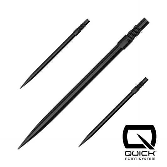 Set of three Harrows Quickpoints for darts, durable sporting goods accessories designed for secure dart tip fit and performance.