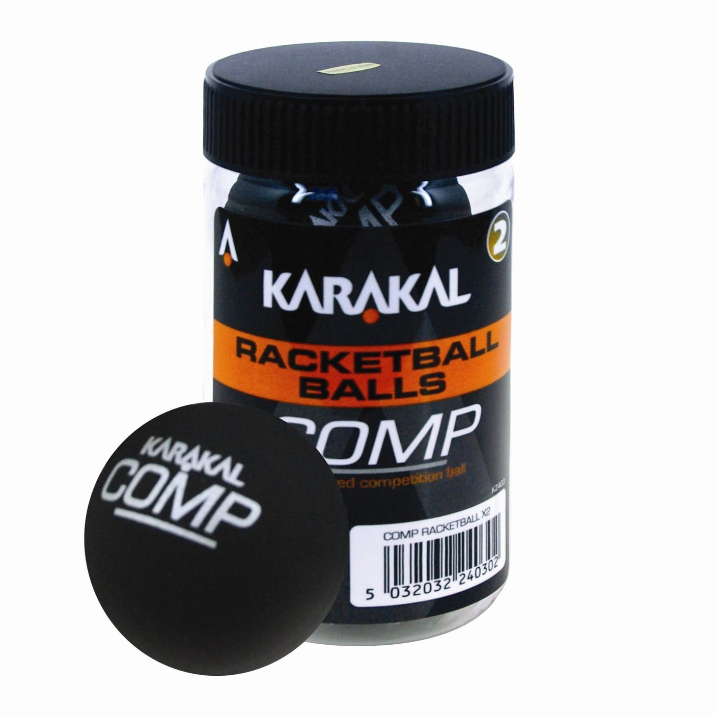 Karakal Racketball Balls Black Competition Tube Of 2