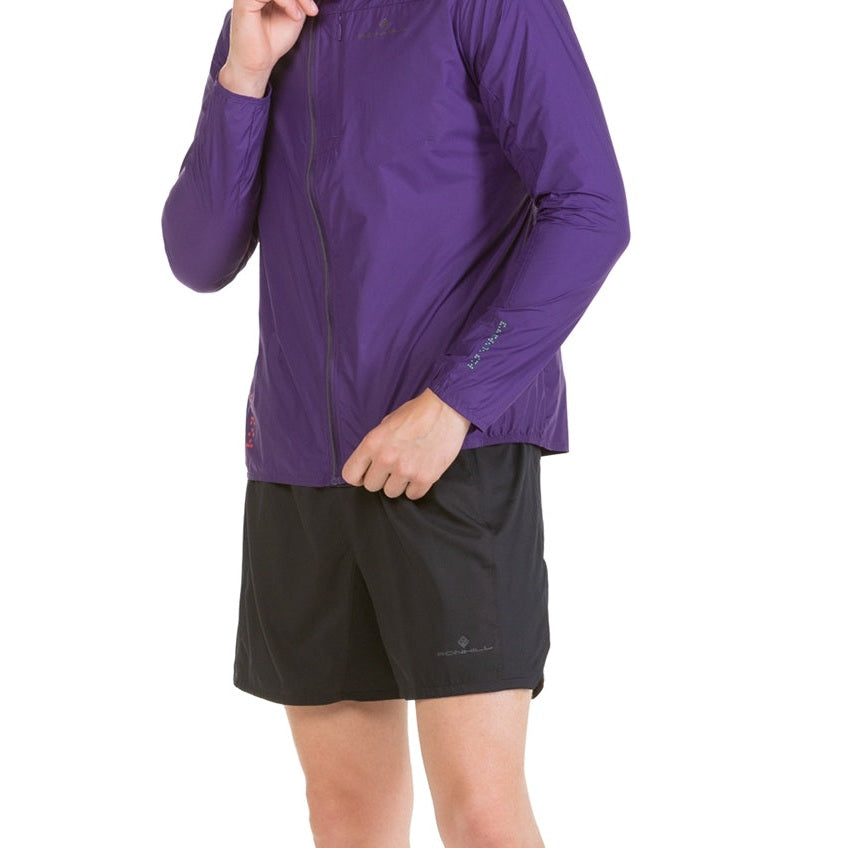 Ronhill Men's Core 5 Short for running, black with adjustable waistband and lightweight, breathable fabric.