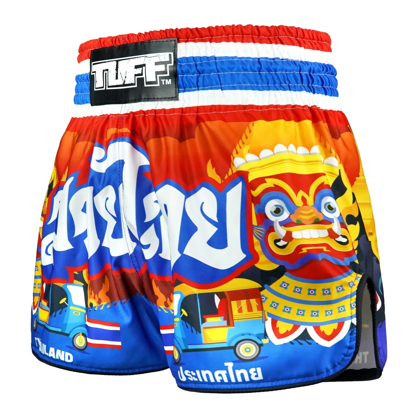 TUFF High-Cut Retro Muaythai Shorts The Siam in Motion