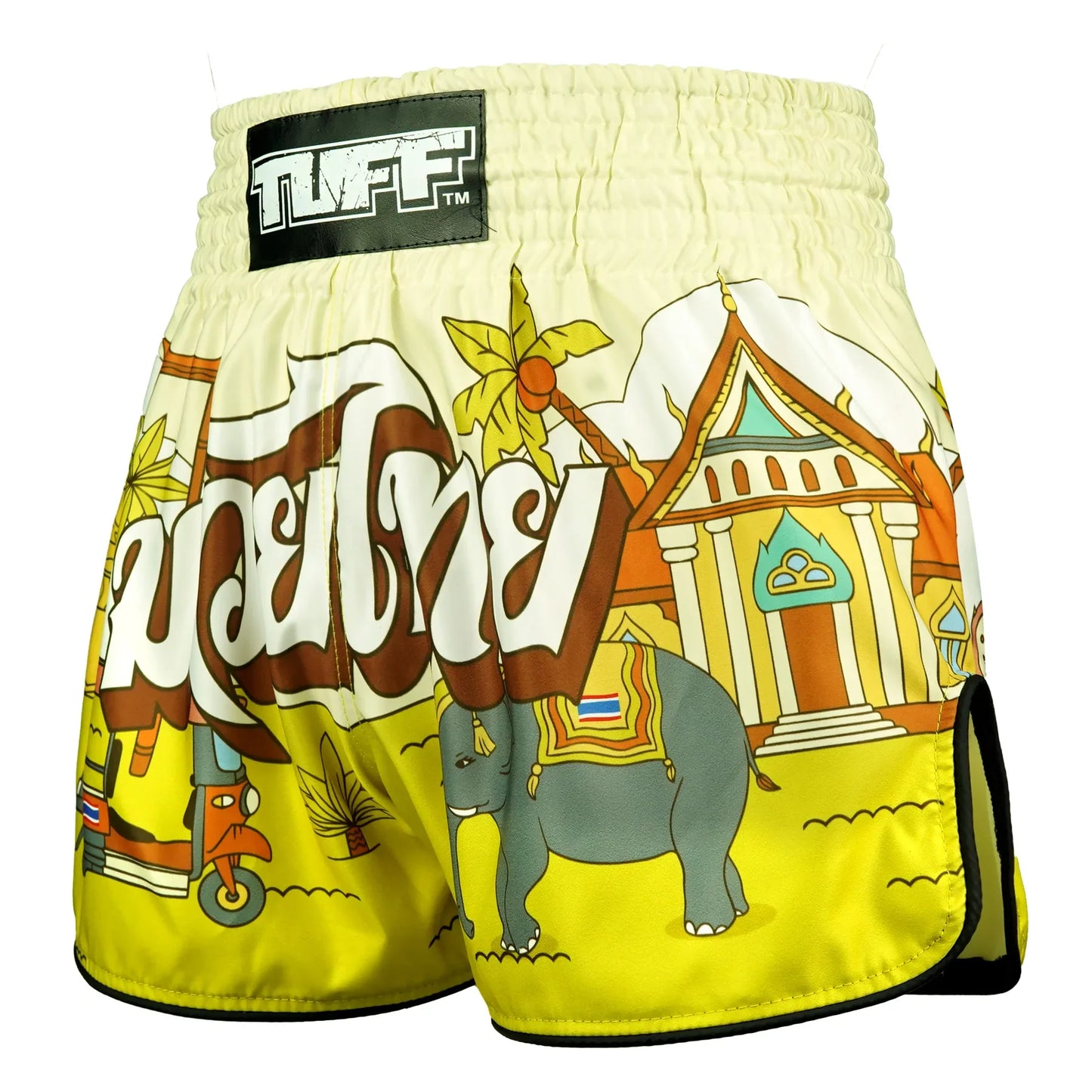 TUFF High-Cut Retro Muaythai Shorts The Sunshine Journey