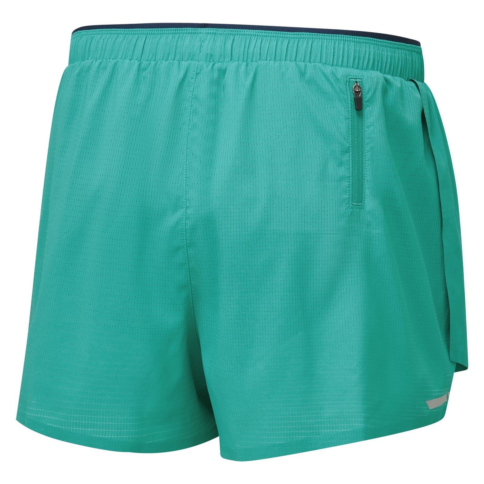 Ronhill men's Tech Race Short Deep Laguna, lightweight running shorts with breathable fabric, ideal for men's athletic racing and training.