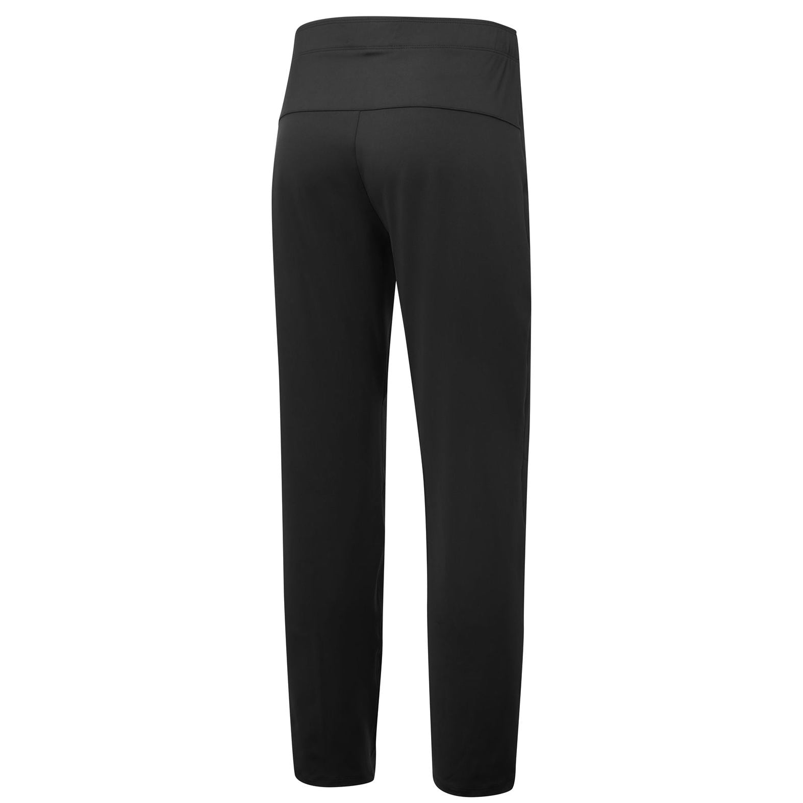 Ronhill men's Core Slim Trackster for running, black athletic track pants with stretch waist and tapered fit, suitable for active wear.