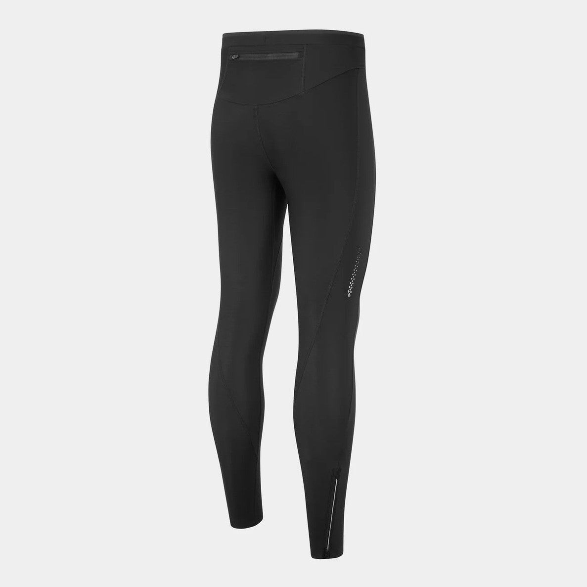 Ronhill men's Tech Winter Tight for running, black thermal leggings designed for cold weather outdoor exercise.