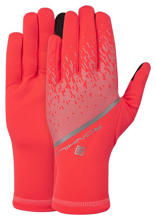 Ronhill Reflect Glove in black with reflective details, designed for running and outdoor activities by Ron Hill.