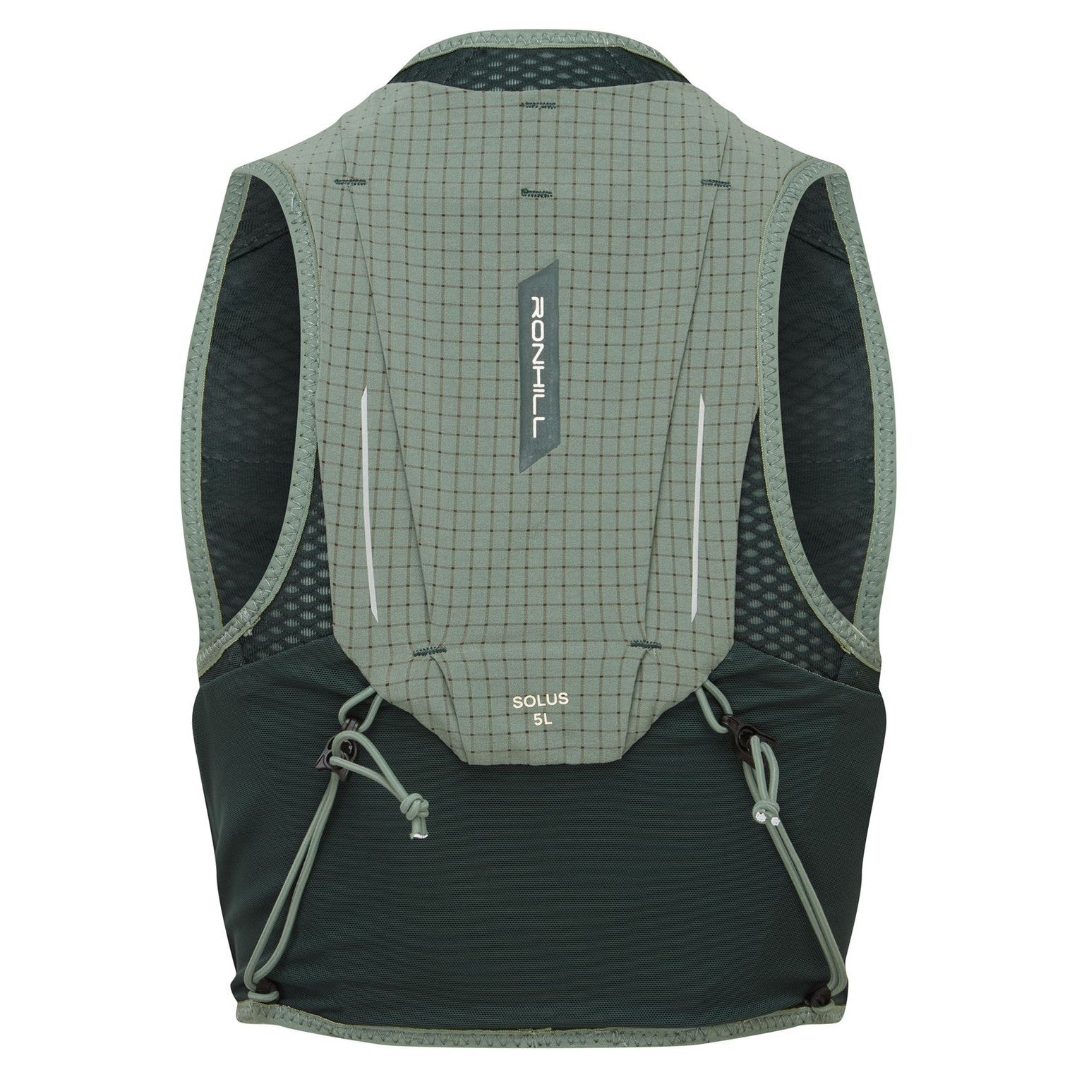 Ronhill Solus 5L running vest in lightweight orange with reflective details, designed for comfortable outdoor exercise.