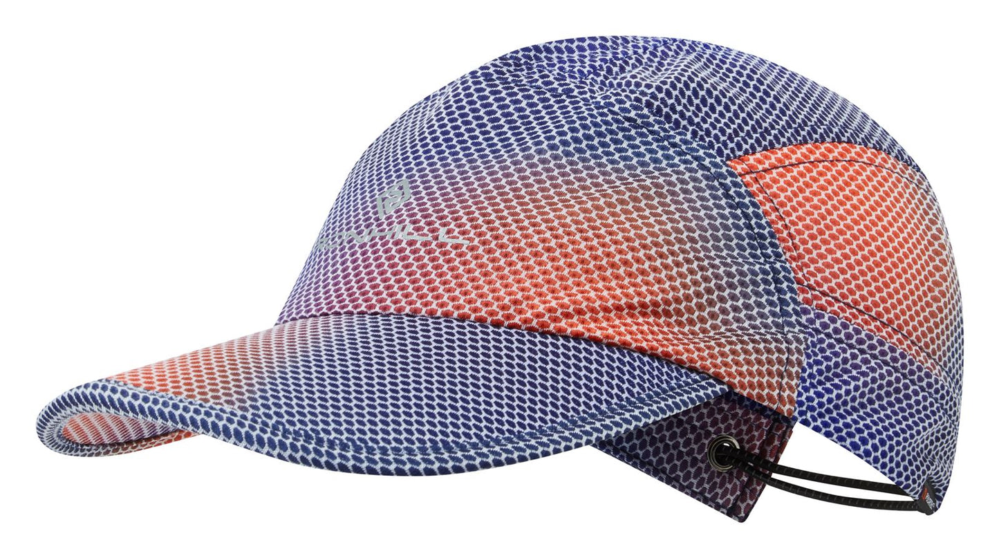 Ronhill Golden Hour running cap in lightweight fabric with adjustable strap, designed for outdoor athletic performance.
