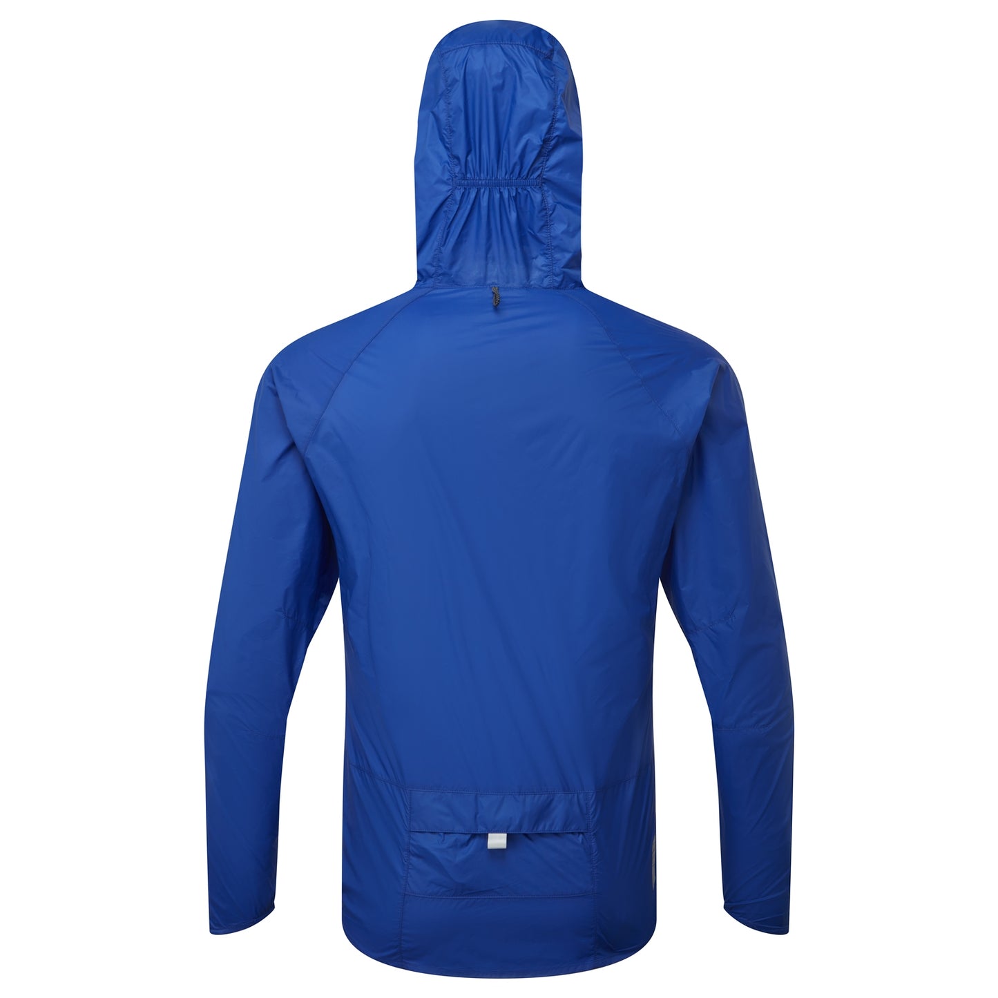 Ronhill men's Tech All-Terrain running jacket with adjustable hood, lightweight fabric, and reflective details for outdoor exercise.