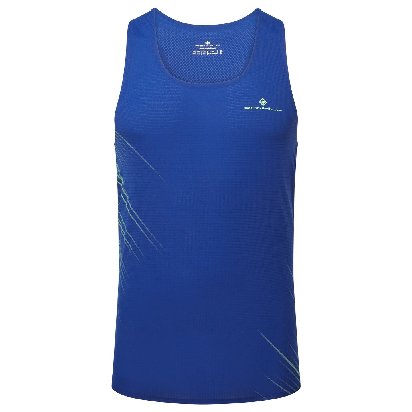 Ronhill men's Tech Race Vest in lightweight, breathable fabric, designed for running with adjustable straps and reflective details.