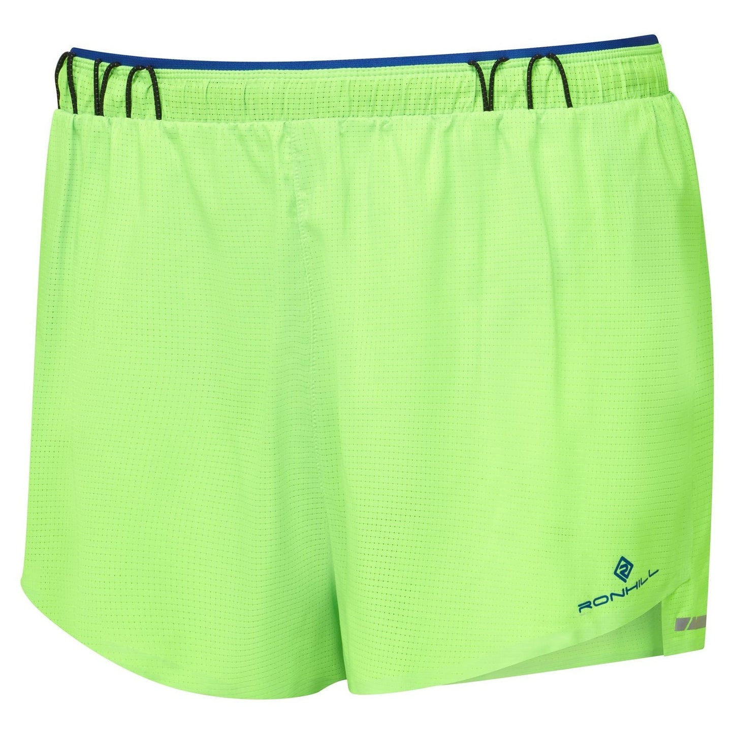 Ronhill men's Tech Race Short Deep Laguna, lightweight running shorts with moisture-wicking fabric and adjustable waistband.