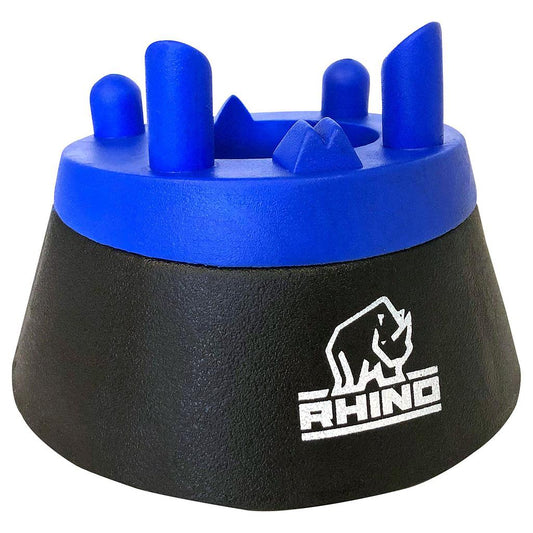 Rhino Screw-in Kicking Tee for sporting goods, showing a durable plastic tee with screw-in base for football kickoffs.