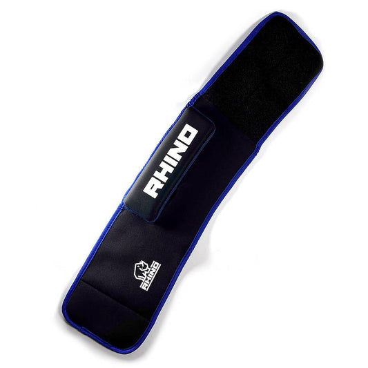 Rhino Pro Rugby Lifting Pads for sporting goods, padded support for rugby training and lifting, shown in black with adjustable straps.