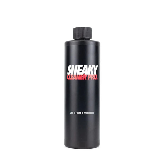 Sneaky Cleaner Pro shoe cleaning solution 380ml bottle with label, designed for athletic shoes and sneaker care.