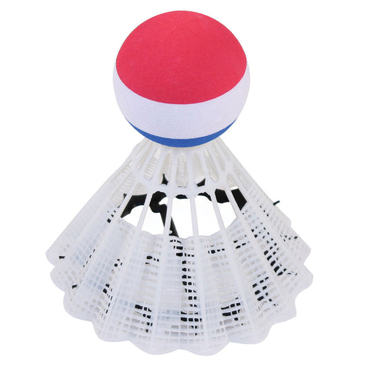 Giant foam shuttlecock outdoor training aid, 17.5cm, sports equipment, ideal for badminton practice and outdoor training sessions.