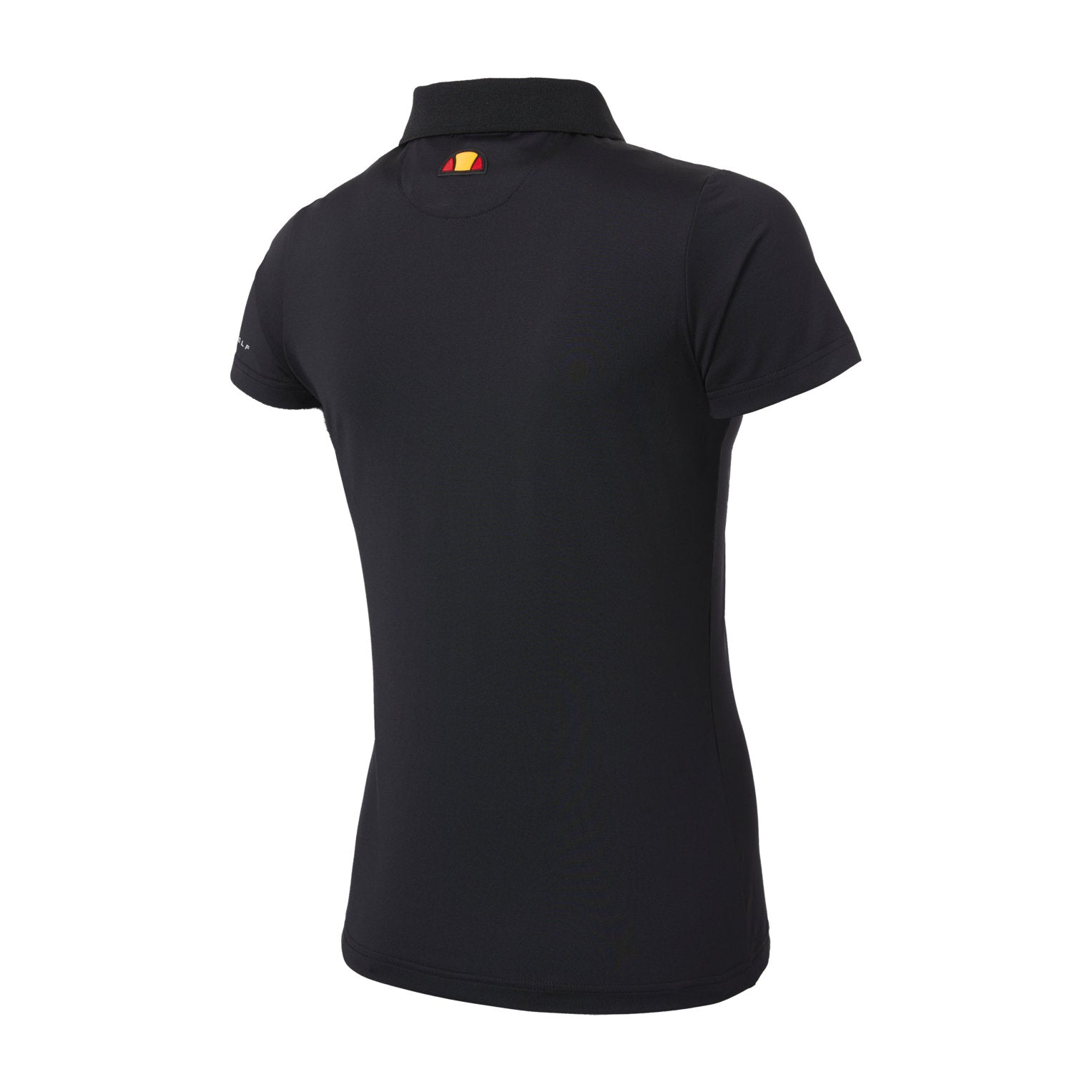 Ellesse women's Kartin Polo shirt in pink, with classic collar and short sleeves, styled on a white background.