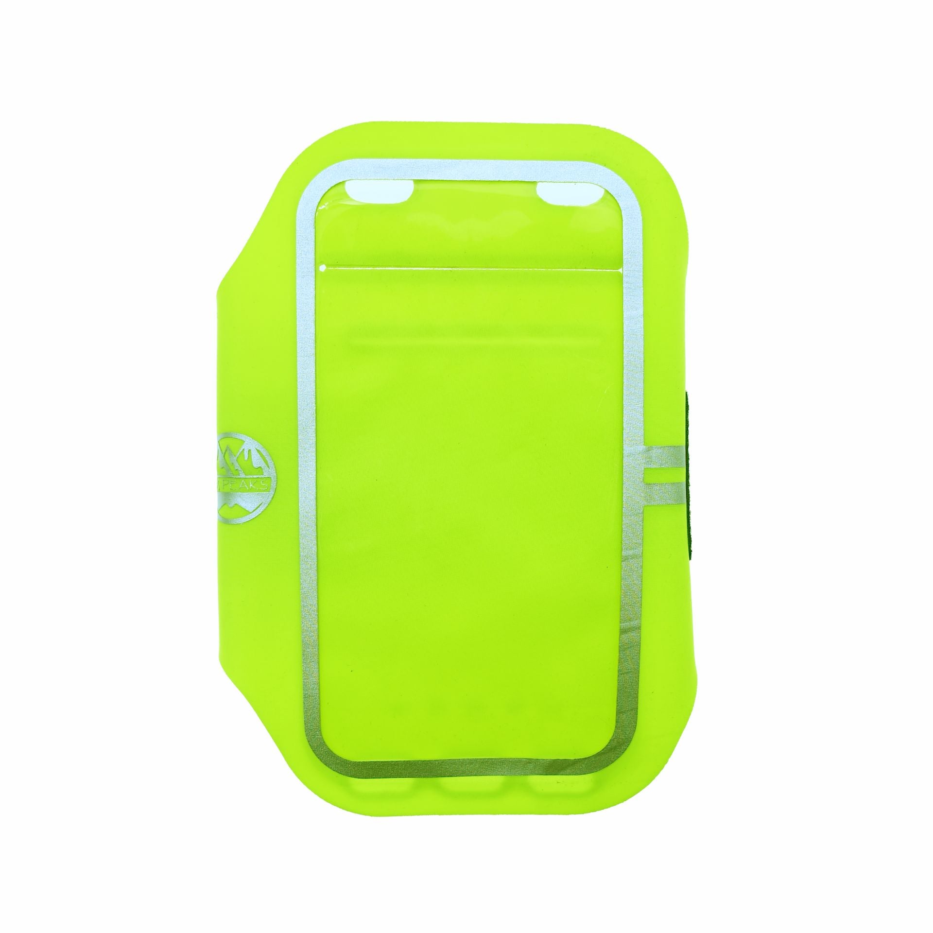 Six Peaks armband phone holder for sports, black with adjustable strap, designed for secure fit during workouts and running.