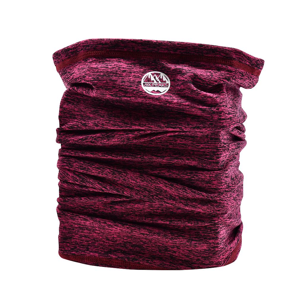 Six Peaks Winter Neck Warmer in gray, made of soft fabric, designed for outdoor sports and cold weather protection.