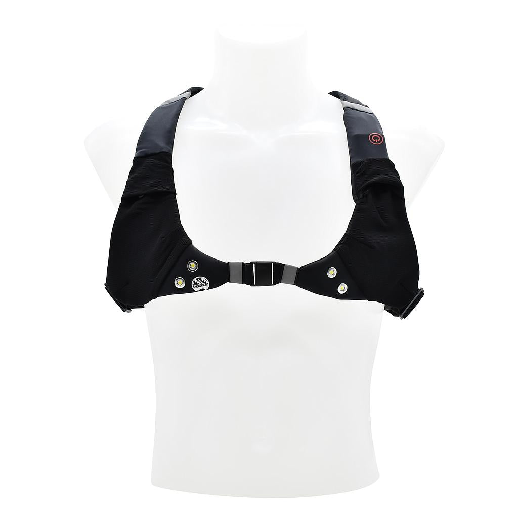 Six Peaks LED sport vest with reflective straps and bright LED lights, designed for high visibility during outdoor activities.