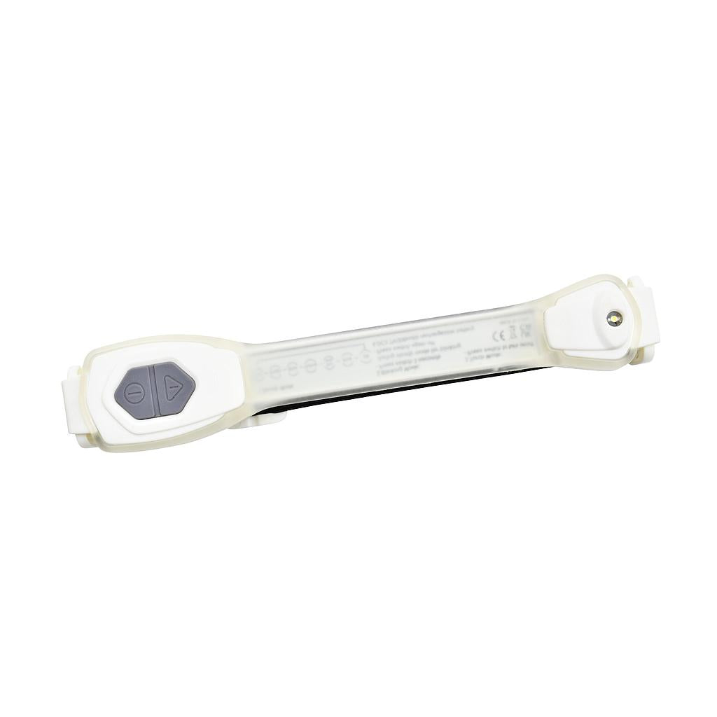Six Peaks LED Armband running safety light with adjustable strap, bright illumination, and sporty design for outdoor exercise safety.