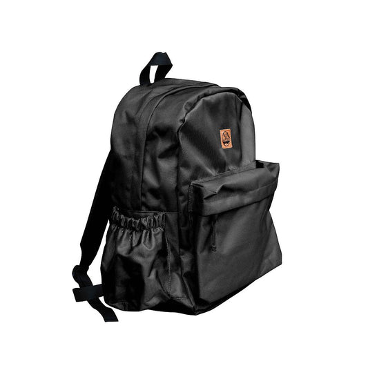 Six Peaks Icon Backpack 30L in black with multiple compartments and adjustable straps, ideal for outdoor and sporting activities.