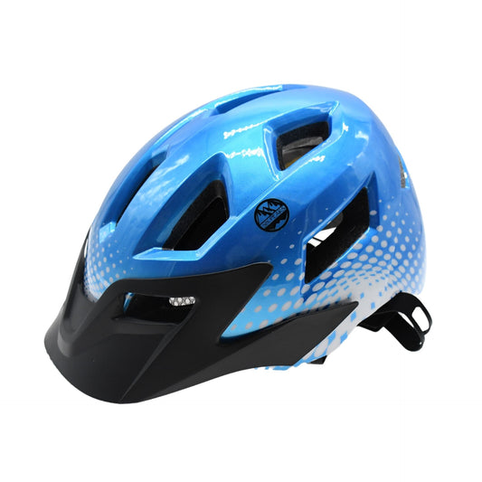 Six Peaks Junior cycling helmet with multiple ventilation vents and adjustable straps, designed for children's safety during riding.