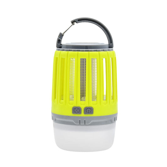 Six Peaks Multi-function Bug Zapper Lantern showing a portable outdoor lantern with built-in insect zapper and handle for camping.