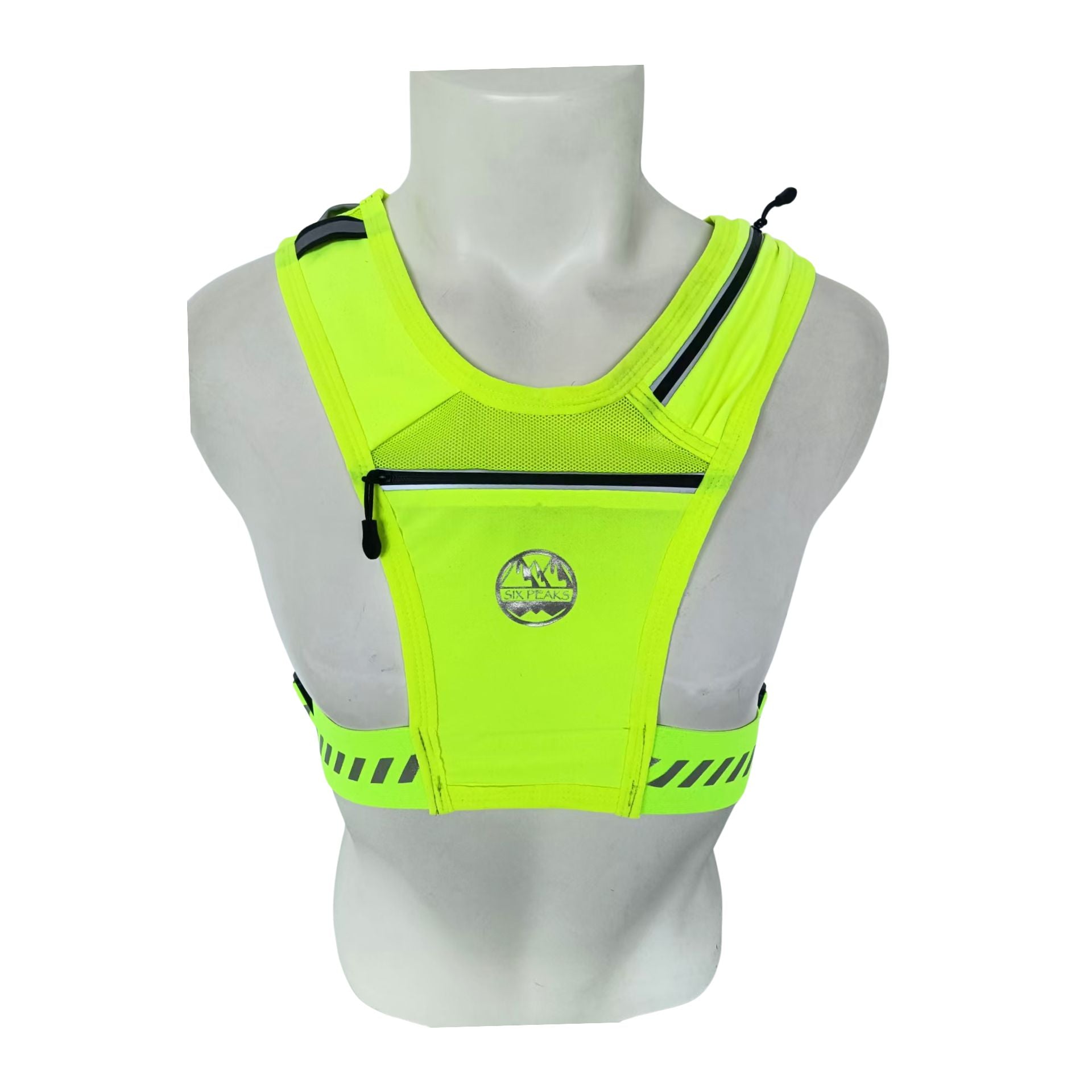 Six Peaks lightweight running vest for men, featuring adjustable straps and breathable fabric for comfortable outdoor activity