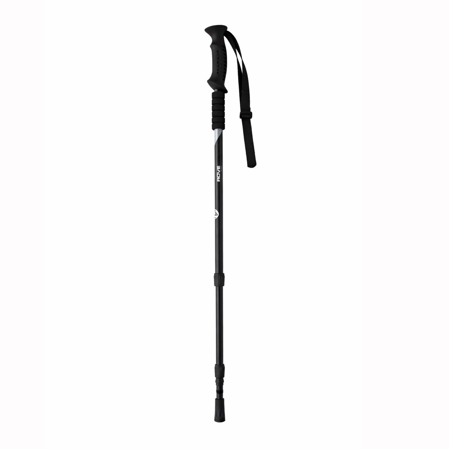 Pair of Six Peaks Rove walking poles for hiking and trekking, featuring ergonomic handles and adjustable shafts.