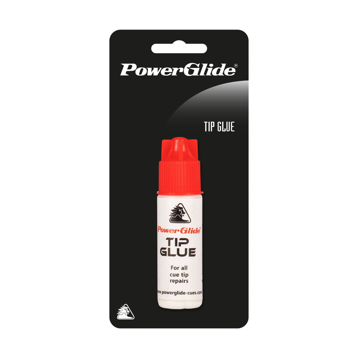 PowerGlide Powerglide Cue Tip Cement container for billiards and pool cue maintenance, sporting goods accessory.