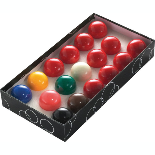 PowerGlide Tournament Snooker Ball Set with numbered, colorful balls for professional snooker games and practice.