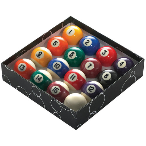 PowerGlide 2 1/4-inch stripe pool balls set for billiards, featuring colorful striped designs and high-quality craftmanship.