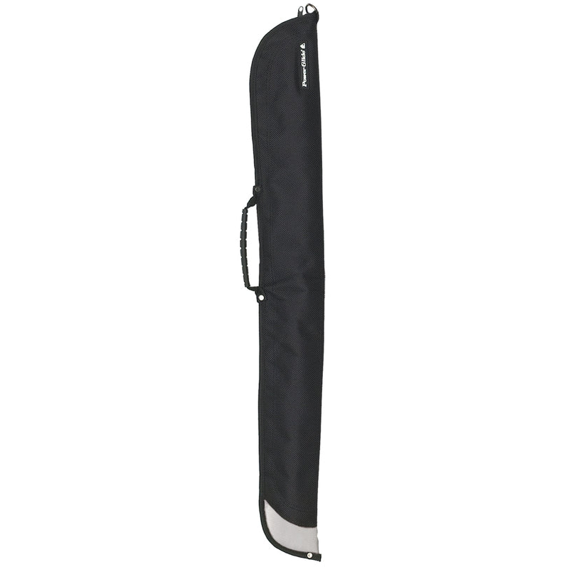 PowerGlide Powerglide 2-piece soft cue case for sporting goods, showing the black fabric exterior and zipper closures.
