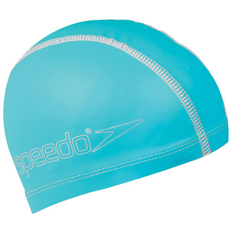 Speedo Pace Cap for swimming, made of sporty, durable fabric, featuring the Speedo logo on a sleek, fitted design.